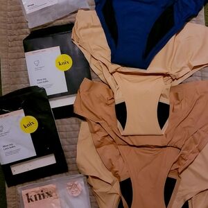 Knix Leakproof Underwear in Navy and Beige